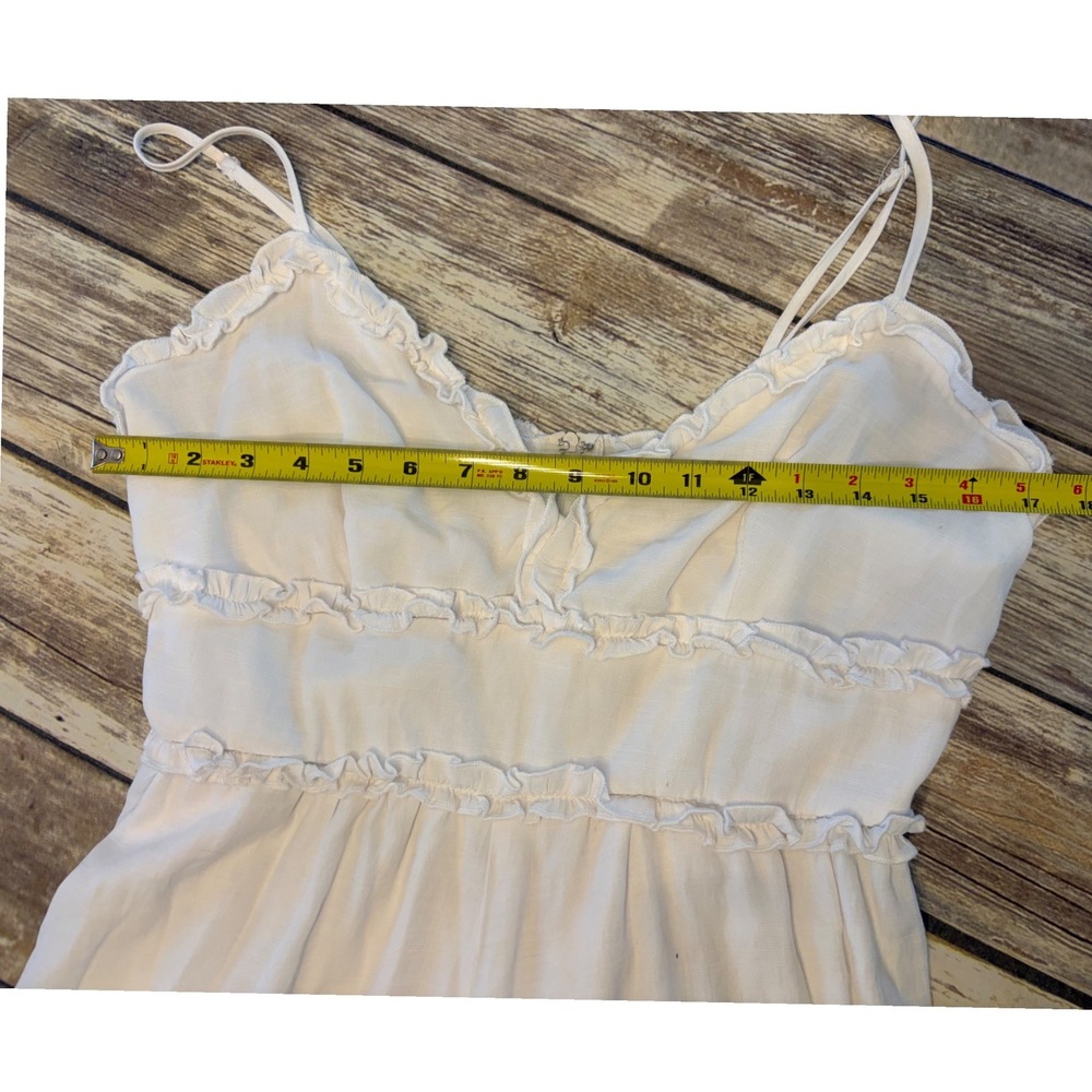 Trixxi Womens White Ruffle Sleeveless Shorts Romper XL Boho Festival Cottage - Picture 7 of 8